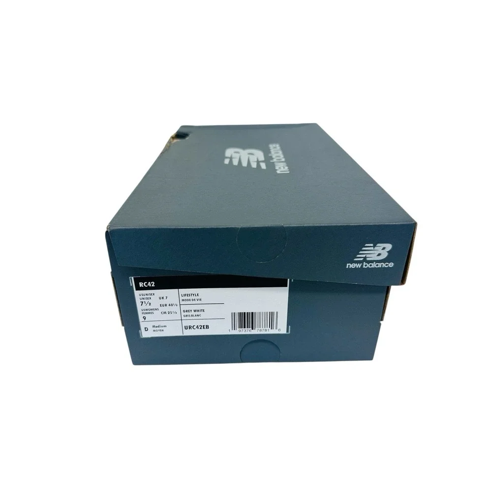 New Balance RC42 Grey White Gum Suede Shoes Sneaker Women's 9 Low Top NWB